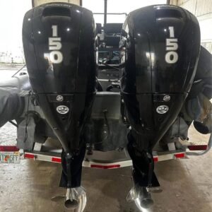 Alternative view of Twin Mercury 150 HP Outboards