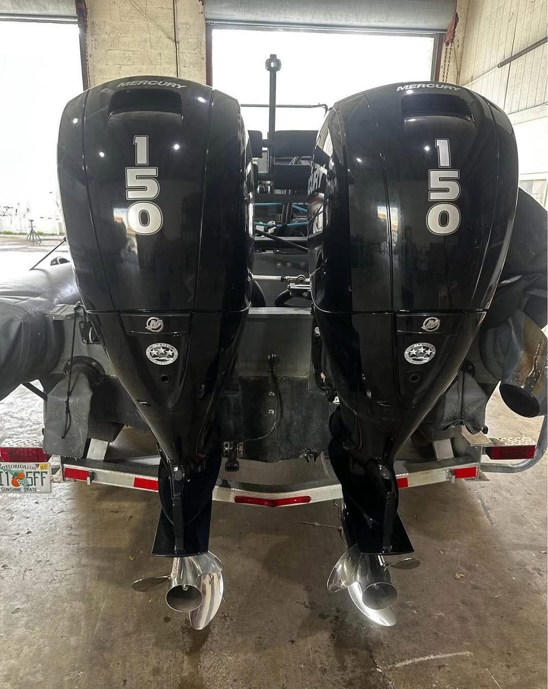 Twin Mercury 150 HP Outboards - Image 2